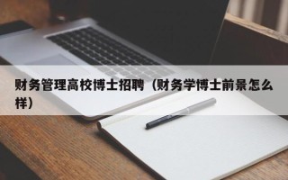 财务管理高校博士招聘（财务学博士前景怎么样）