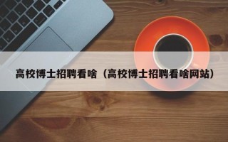 高校博士招聘看啥（高校博士招聘看啥网站）