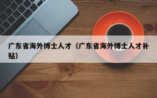 广东省海外博士人才（广东省海外博士人才补贴）