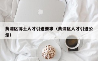 黄浦区博士人才引进要求（黄浦区人才引进公示）