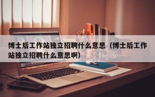 博士后工作站独立招聘什么意思（博士后工作站独立招聘什么意思啊）
