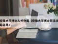 安徽大学博士人才分类（安徽大学博士后流动站名单）