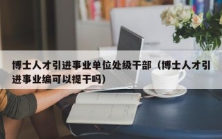 博士人才引进事业单位处级干部（博士人才引进事业编可以提干吗）