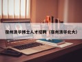 宿州清华博士人才招聘（宿州清华北大）