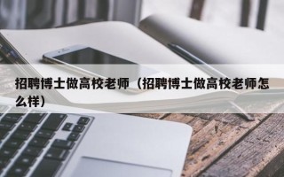 招聘博士做高校老师（招聘博士做高校老师怎么样）