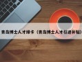 青岛博士人才绿卡（青岛博士人才引进补贴）