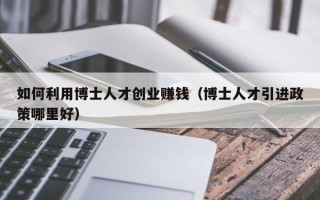 如何利用博士人才创业赚钱（博士人才引进政策哪里好）